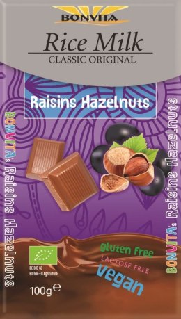 CHOCOLATE COUVERTURE WITH RAISINS AND HAZELNUTS BIO