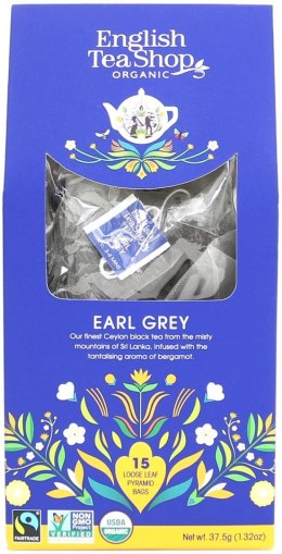 HERBATA EARL GREY BIO PIRAMIDKI FAIR TRADE (15 x 2,5 g) 37,5 g - ENGLISH TEA SHOP