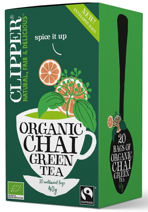 Herbata Zielona Chai Cynamon I Kardamon BIO