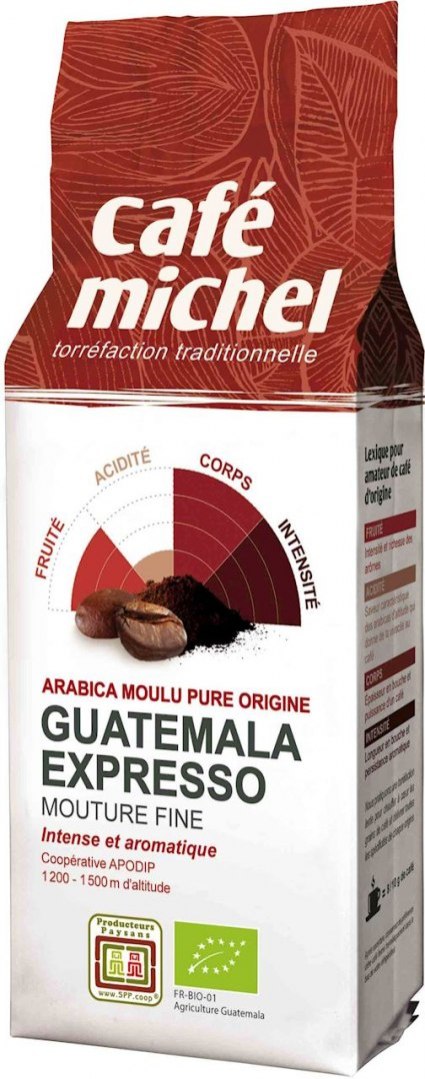 GROUND COFFEE ARABICA ESPRESSO GUATEMALA BIO 250 G