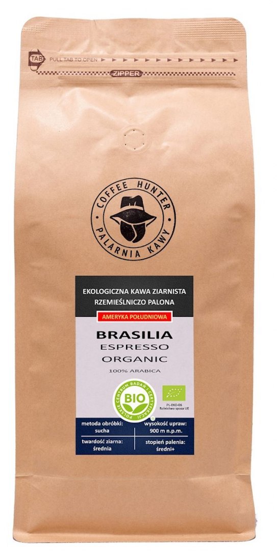 KAWA ZIARNISTA ARABICA 100 % BRAZYLIA FAIR TRADE BIO 1 kg - COFFEE HUNTER