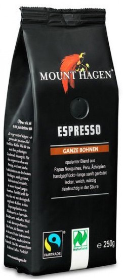 ESPRESSO FAIR TRADE ORGANIC COFFEE BEANS 250 G