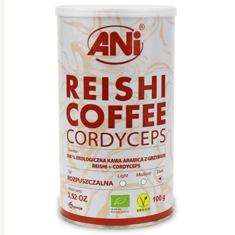 ARABICA COFFEE WITH REISHI MUSHROOMS + CORDYCEPS BIO